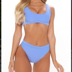 Ribbed bikini swim set